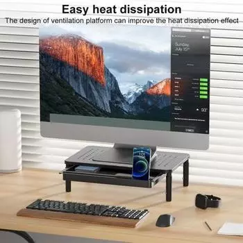 Подставка для ноутбука с регулируемой высотой, грузоподъемность 30 кг, теплоотдача, широкая совместимость
