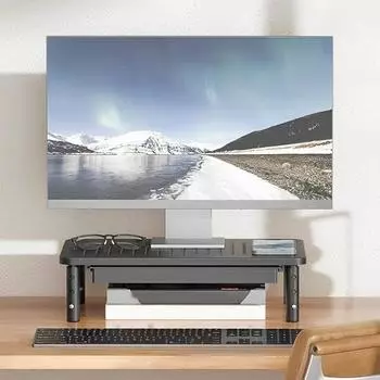 Подставка для ноутбука Yousheng Computer Elevated Rack с регулируемой высотой, грузоподъемностью 30 кг, широкая совместимость с монитором чёрный