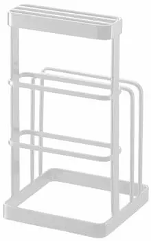 Подставка для ножей и разделочной доски Yamazaki Jitsugyo, ширина 12 x глубина 12 x белый 6775 (Ямадзаки) и высота 21,5 см