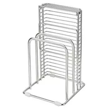Подставка для ножей/разделочной доски Pearl Metal из нержавеющей стали Viewo HB-3286, серебристая, 12,5 см