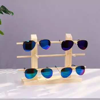 Подставка для очков из дерева, изысканная, толстая, предотвращает скольжение, легко устанавливается, подставка для солнцезащитных очков