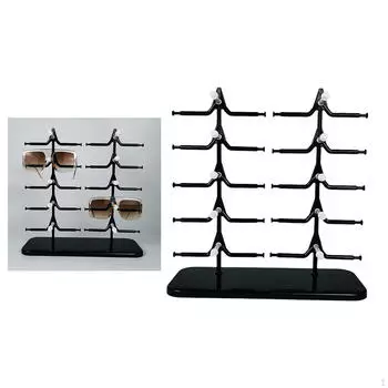 Подставка для очков на 10 пар, держатель для солнцезащитных очков, подставка для очков Black White