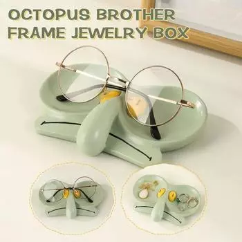Подставка для очков Подставка для украшений в стиле Сквидварда Настольный органайзер для хранения украшений Полка для хранения очков Украшение стола