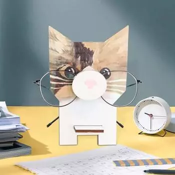 Подставка для очков Yousheng Wooden Animal, расписанная вручную подставка для очков, декоративная подставка для очков в форме животного для очков всех размеров B