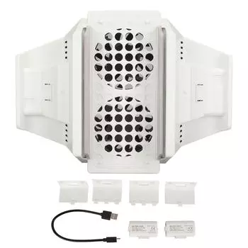 Подставка для охлаждения игровой консоли, 4 уровня, регулируемая скорость, вентилятор охлаждения с двойной зарядной станцией для Xbox