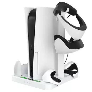 Подставка для охлаждения игровой консоли PS5, полка для хранения игровых дисков, держатель для гарнитуры, игровой контроллер, зарядное устройство, док-станция
