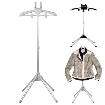 Подставка для отпаривателя Телескопическая вешалка для одежды с паровым утюгом 85-160 см Регулируемая высота Складная для подвешивания гладильной вешалки для одежды