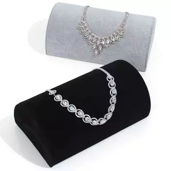 Подставка для ожерелья из бархата, элегантная подставка для часов, держатель для браслета, органайзер для мужчин чёрный