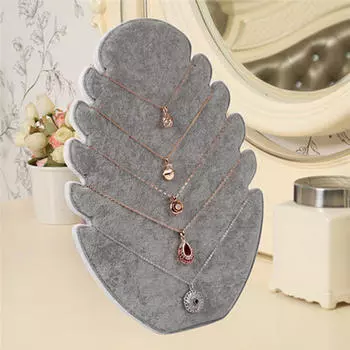 Подставка для ожерелья в форме пламени, бархатная стойка для подвески, держатель для дисплея чёрный