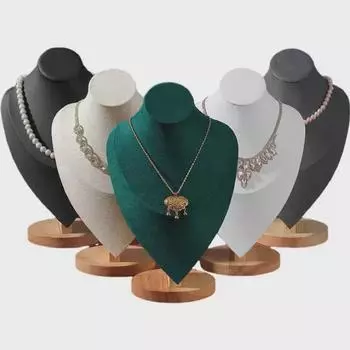 Подставка для ожерелий из фланели - держатель ювелирных изделий в виде портретной модели на шее