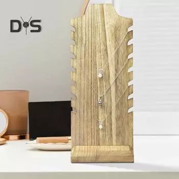 Подставка для ожерелий в стиле ретро, вмещает 8 ожерелий, съемная устойчивая подставка, ювелирный магазин, держатель для выставки ожерелий, полка для хранения ожерелий