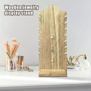 Подставка для ожерелий в стиле ретро, вмещает 8 ожерелий, съемная устойчивая подставка, ювелирный магазин, держатель для выставки ожерелий, полка для хранения ожерелий