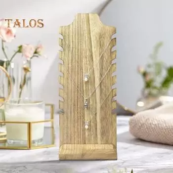 Подставка для ожерелий в стиле ретро, вмещает 8 ожерелий, съемная устойчивая подставка, ювелирный магазин, держатель для выставки ожерелий, полка для хранения ожерелий