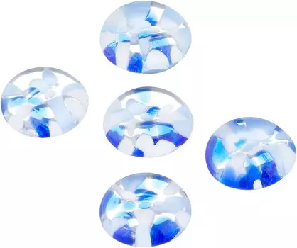 Подставка для палочек ADERIA Tsugaru Vidro в горошек, синяя, 5 шт., сделано в Японии, стильный милый стеклянный подарок на новоселье, выход на пенсию, день рождения, подарок F49050 (АДЕРИЯ)