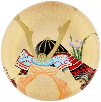 Подставка для палочек для еды, сделано в Японии Фестивальная стеклянная подставка для палочек для еды, 5 шт. [печь Якуши] для мальчиков (шлем)