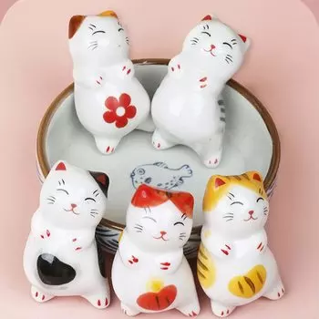 Подставка для палочек, кот Подставка для палочек, стильный счастливый кот Разные товары Аксессуары для стола Подставка для палочек, милый счастливый кот Подставка для палочек, посуда