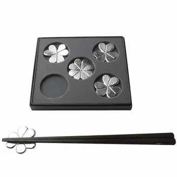 Подставка для палочек Nousaku Katabami 5 штук 501711 - - [100% банка] серебряный