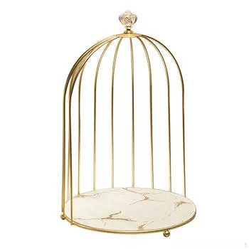 Подставка для парфюмерии, макияжа, ювелирных изделий, полка, держатель для косметики, поднос для стола, торта, свадьбы Black gold 1 Tier