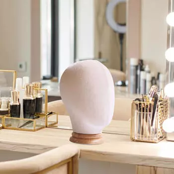 Подставка для парика, подставка для головы, наушников, укладка, манекен, шляпа бежевый