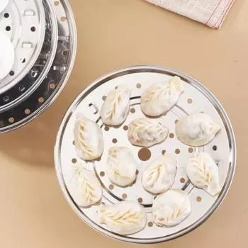 Подставка для пароварки из нержавеющей стали со съемной подставкой Штабелируемая многофункциональная термостойкая кухонная подставка для приготовления еды Корзина для пароварки 18cm