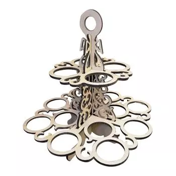 Подставка для пасхальных яиц, деревянная полая креативная многоярусная стойка для домашнего декора и использования на вечеринках One Size