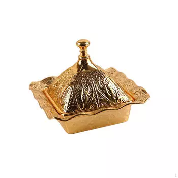 Подставка для печенья из сплава с крышкой для вечеринок и офиса золотой