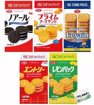 Подставка для печенья Yamazaki, 5 видов, по 1 пакетику каждого, набор салфеток Prime Cheddar Levain Cheese Noir Black Lemon Sencha, набор по соседству, (Сэндвич с сыром «Левейн»,