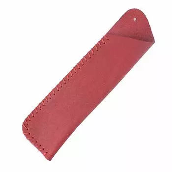 Подставка для перьевой ручки, чехол для ручки из натуральной кожи, тонкая шариковая ручка с ручной отделкой, механический карандаш 2 [БЕСПЛАТНО] (Красные/Магазины Ручки)