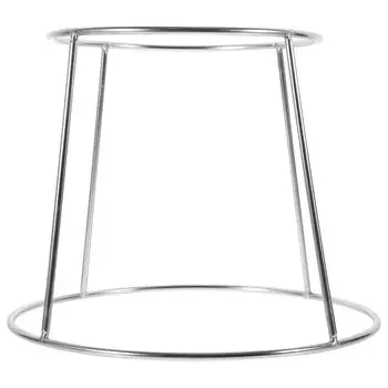 Подставка для пиццы из нержавеющей стали, двухъярусная подставка для еды, тарелка для ресторана, поднос для морепродуктов, аксессуар серебряный