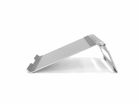 Подставка для ПК Archis с регулируемыми регулируемыми алюминиевыми ножками L-образной формы для ноутбука/планшета, ось, (Толщина 3 мм), Вместимость 2,5 кг, Серебристый, AS-LWBM-SL