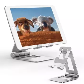 Подставка для планшета Pewesv, складная подставка для iPad, дюймовая подставка для смартфона и планшета, мобильная подставка с алюминиевым держателем, регулируемый угол наклона, подставка для планшета для дома и работы, настольная