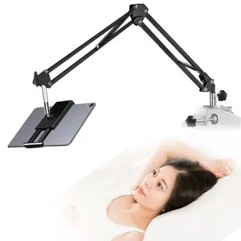 Подставка для планшета с 4 устойчивыми и не кронштейном для планшета для смартфона iPad iPad для использования в 360 дюймов для смартфона iPhone Android iPad чёрный