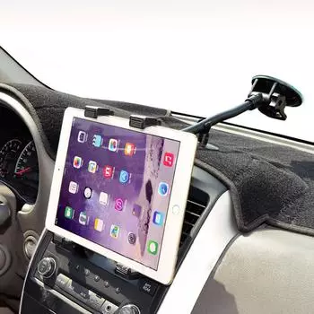 Подставка для планшета с длинной ручкой 7-11 дюймов, держатель для планшета с навигацией, аксессуары для автомобиля для iPad 2, 3, 4, Mini 5 Pro Air, 9,7-дюймовая подставка для Galaxy Tab чёрный