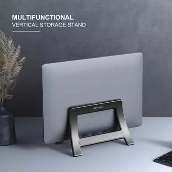 Подставка для планшета с гравитационным зондированием для ноутбука, вертикальная подставка, телескопическая ширина рассеивания тепла, стабильный выходной кронштейн для хранения дома чёрный
