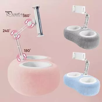 Подставка для планшета с подушкой, держатель для телефона Kindles, регулируемый на 360 градусов держатель для планшета для кровати, дивана, автомобильное крепление для телефона с гибким кронштейном серый