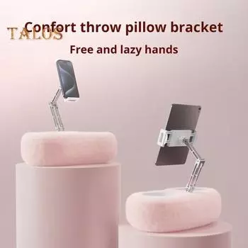 Подставка для планшета с подушкой, держатель для телефона Kindles, регулируемый на 360 градусов держатель для планшета для кровати, дивана, автомобильное крепление для телефона с гибким кронштейном серый