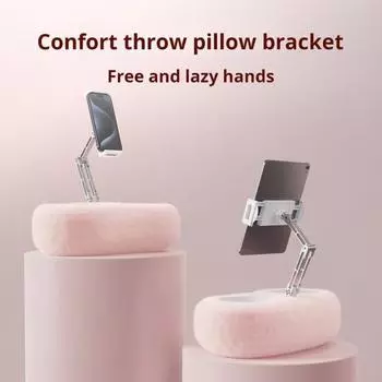 Подставка для планшета с подушкой-держателем для телефона Kindles, регулируемый на 360 градусов планшет серый