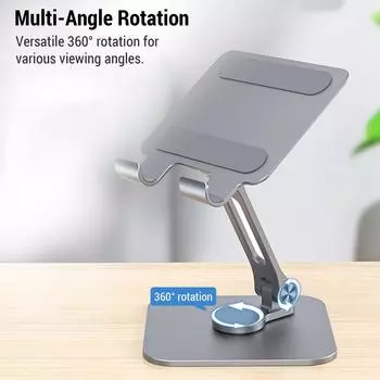 Подставка для планшета, складная конструкция из углеродистой стали, алюминиевый сплав, настольная подставка для iPad с серый