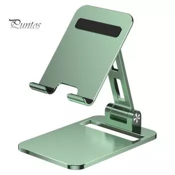 Подставка для планшета Универсальная складная нескользящая регулируемая угловая опора из алюминиевого сплава Настольный держатель для планшета Кронштейн для телефона для прямой трансляции серый