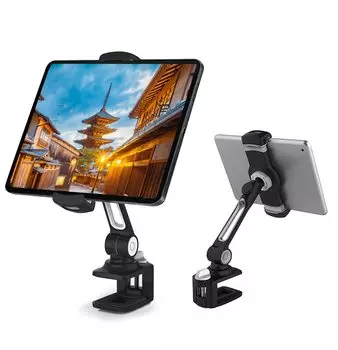 Подставка для планшета ZenCT, держатель для планшета, смартфона, вертикальный зажим, совместим с Nintendo Switch, дюймы, вращение на 360 градусов, черный CT081 и NS, iPad,