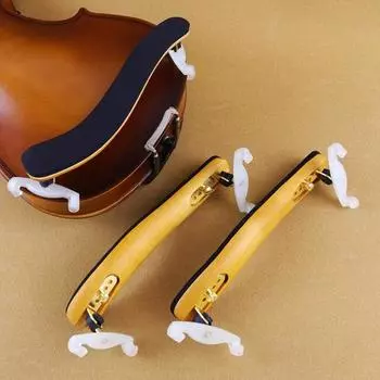 Подставка для плеча скрипки, деревянная подставка для плеча с регулируемой высотой ножек для скрипки размером 4/4-3/4 1/2-1/4 1/4-1/8, мягкая подкладка для скрипки для взрослых и детей A