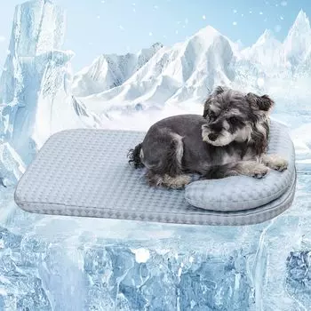Подставка для подбородка для домашних животных Прохладный для домашних животных Летний прохладный для охлаждения Охлаждающий прохладный для домашних животных Тепловой удар Diamond Blue Peto-Raifu Коврик, сенсорный, подушка, диван, собака, кошка, прохладны