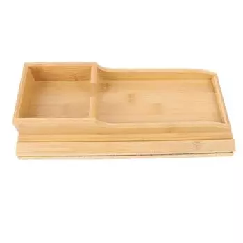 Подставка для подлокотника дивана из бамбука и дерева, органайзер для подлокотника дивана, складной подстаканник для мобильного телефона Bre