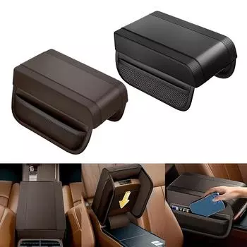 Подставка для подлокотника для вождения, держатель для телефона, подушка для автомобильного подлокотника с органайзером, удлинитель подлокотника, пена с эффектом памяти, аксессуары для салона автомобиля темно-коричневого