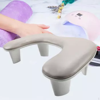 Подставка для подлокотников для ногтей, дышащая подушка для рук для маникюра, нескользящая подушка для искусства коричневый