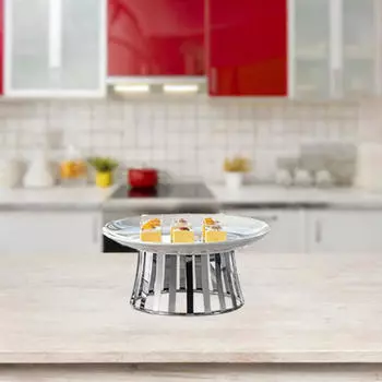 Подставка для подноса для еды на фуршетный стол, фруктовое блюдо для подарка на новоселье Small золотой