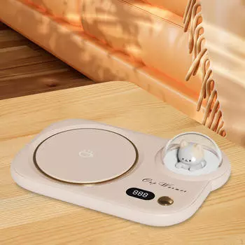 Подставка для подогрева чашек в виде кошки, для напитков, для шоколада, симпатичный регулируемый кофейный столик розовый