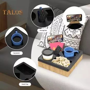 Подставка для подстаканника на диван с поворотом на 360 градусов, подставка для телефона, подставка для дивана для закусок и напитков, водонепроницаемый органайзер для подлокотника дивана-кровати белый