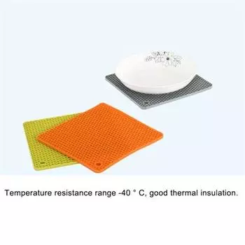 Подставка для подставок, квадратная сотовая теплоизоляция, нескользящий силиконовый коврик, противоскользящие подставки для чашек с водой, кухонные принадлежности зелёный