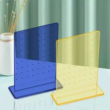 Подставка для подвешивания, 72 отверстия для подвешивания, прозрачный акриловый органайзер для сережек, подставка для дисплея, элегантная прочная стойка для хранения ювелирных изделий прозрачный